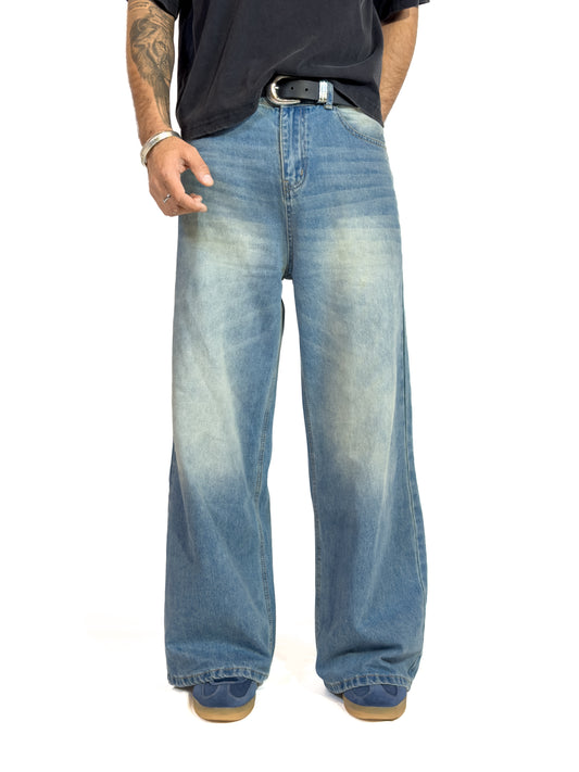 Light Blue Wide Leg Denim