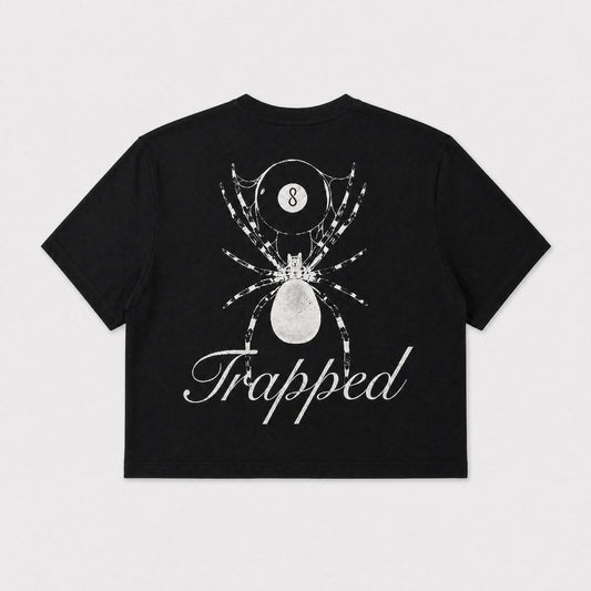 Trapped Unisex Cropped T-Shirt – Black
