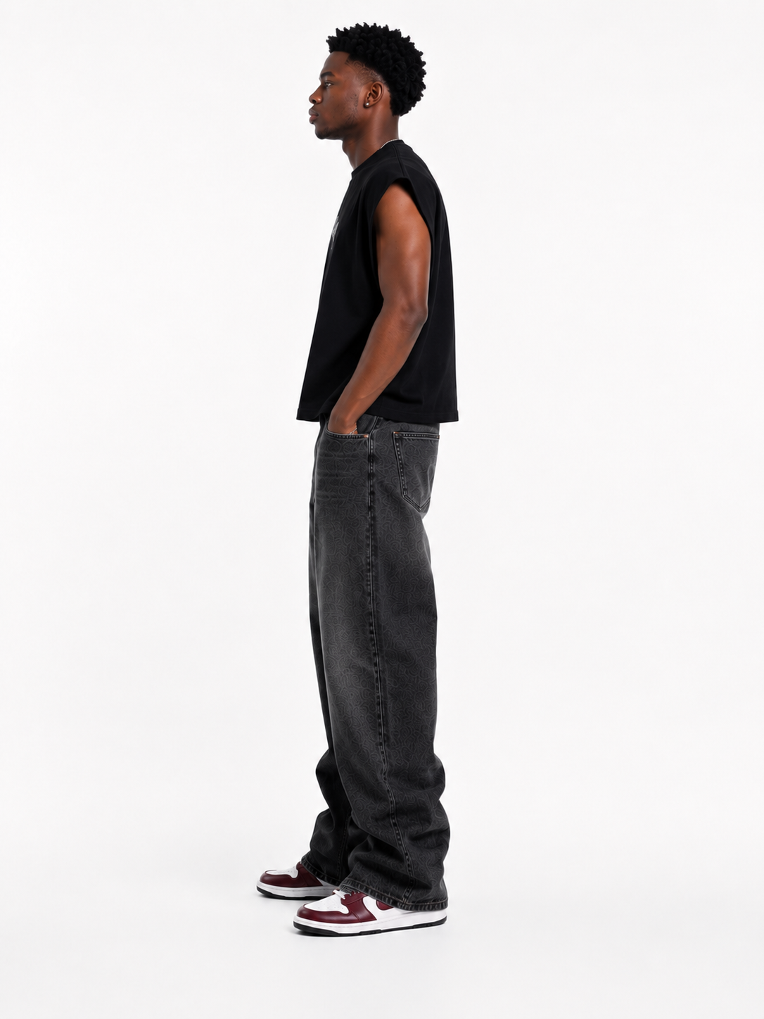 Minimal Graphic Black Tank