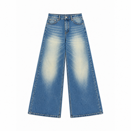 Light Blue Wide Leg Denim