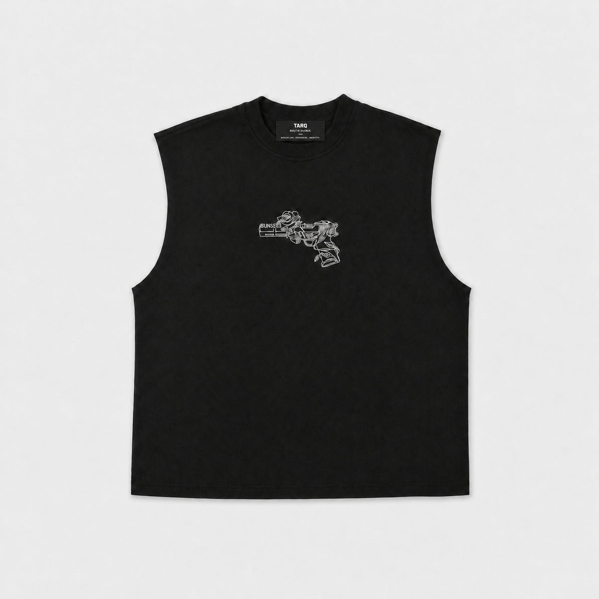 Minimal Graphic Black Tank