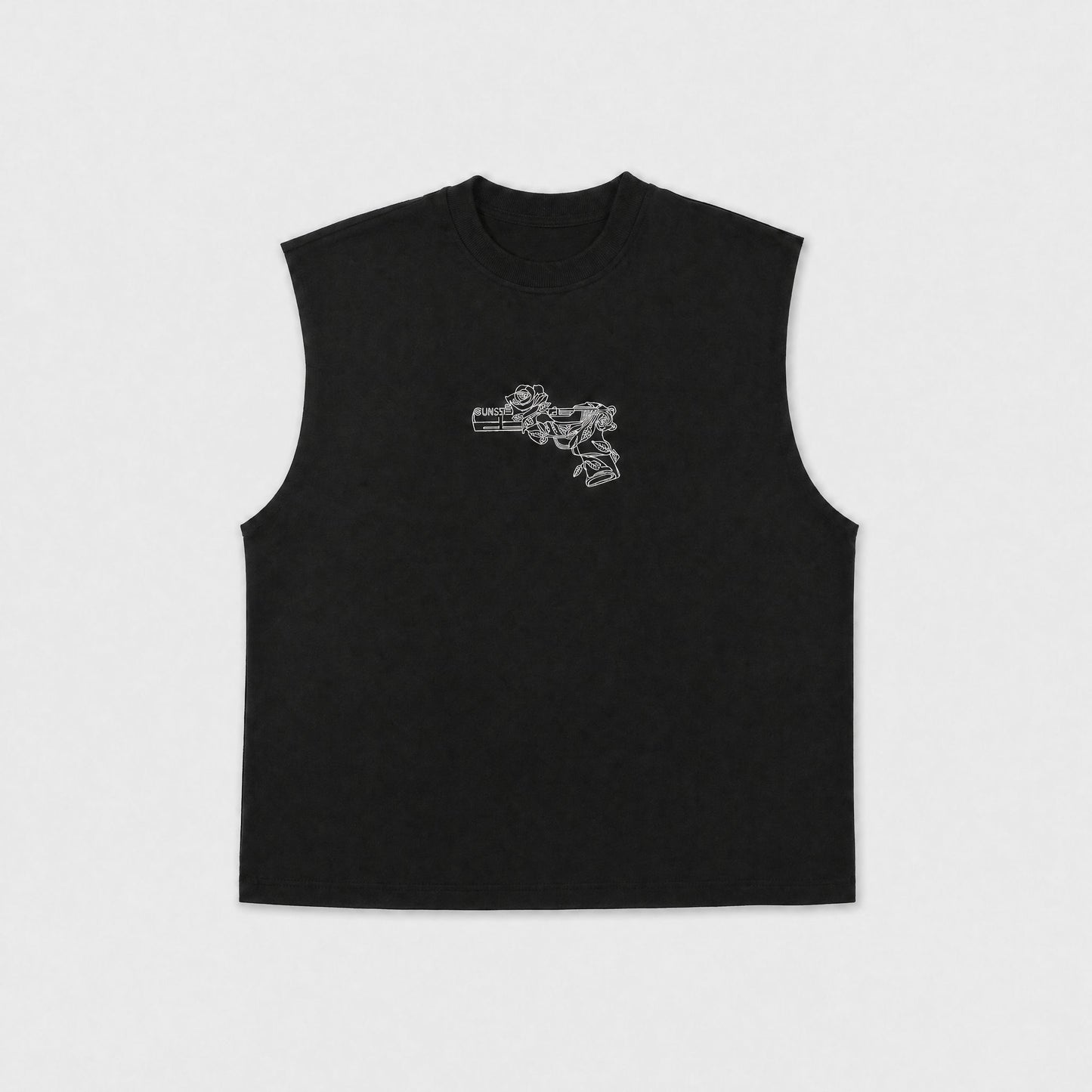 Minimal Graphic Black Tank