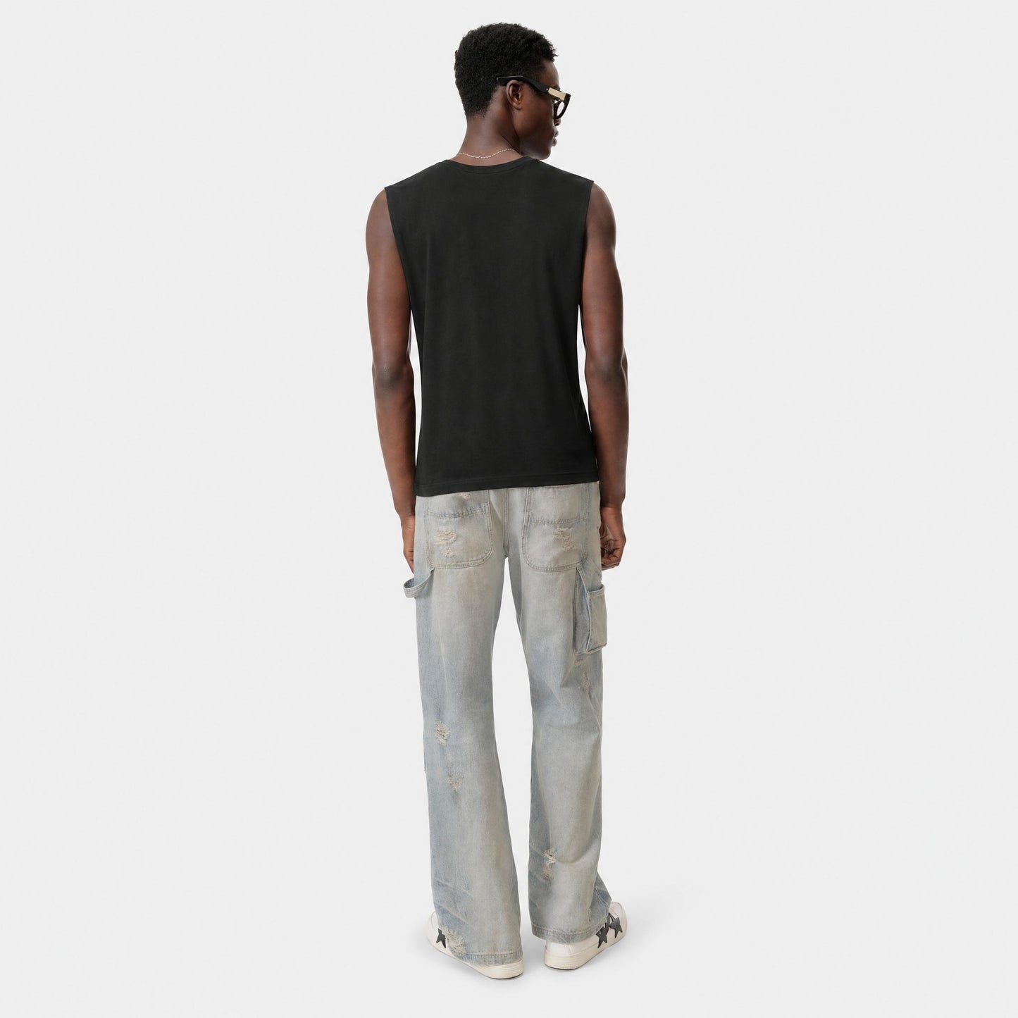 Minimal Graphic Black Tank