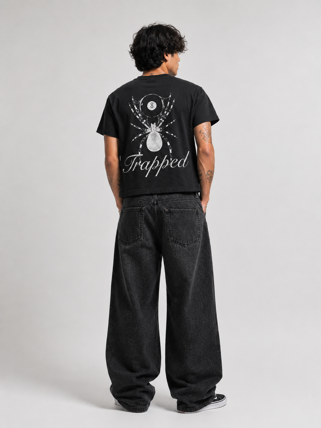 Trapped Unisex Cropped T-Shirt – Black