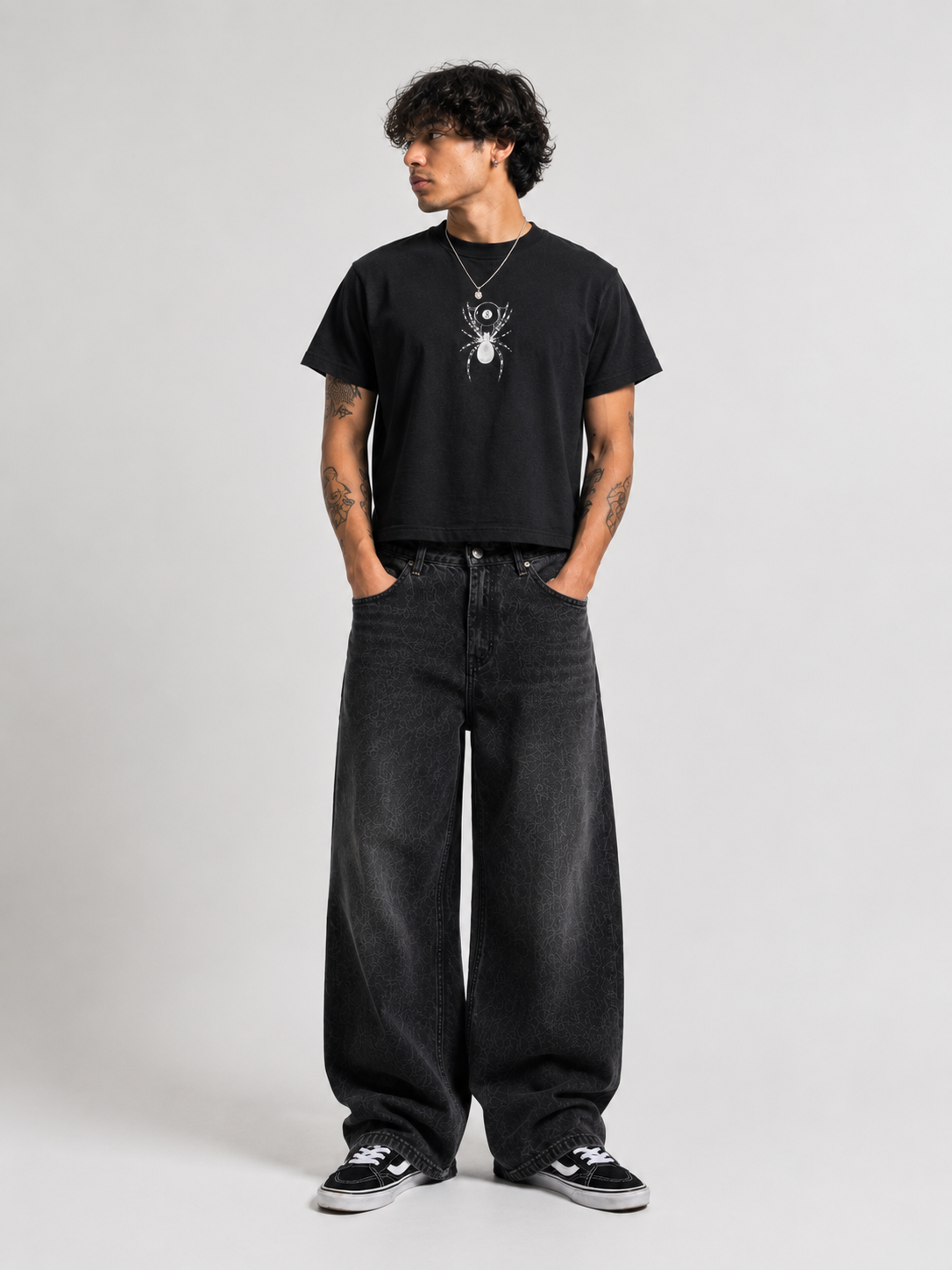 Trapped Unisex Cropped T-Shirt – Black