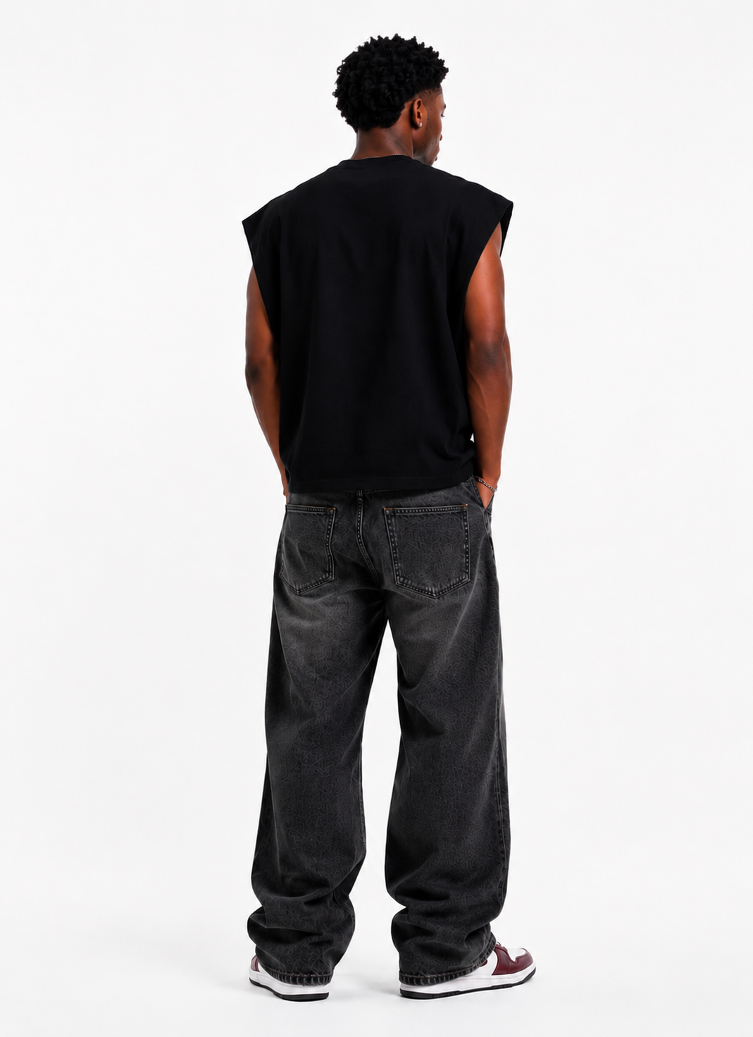 Minimal Graphic Black Tank